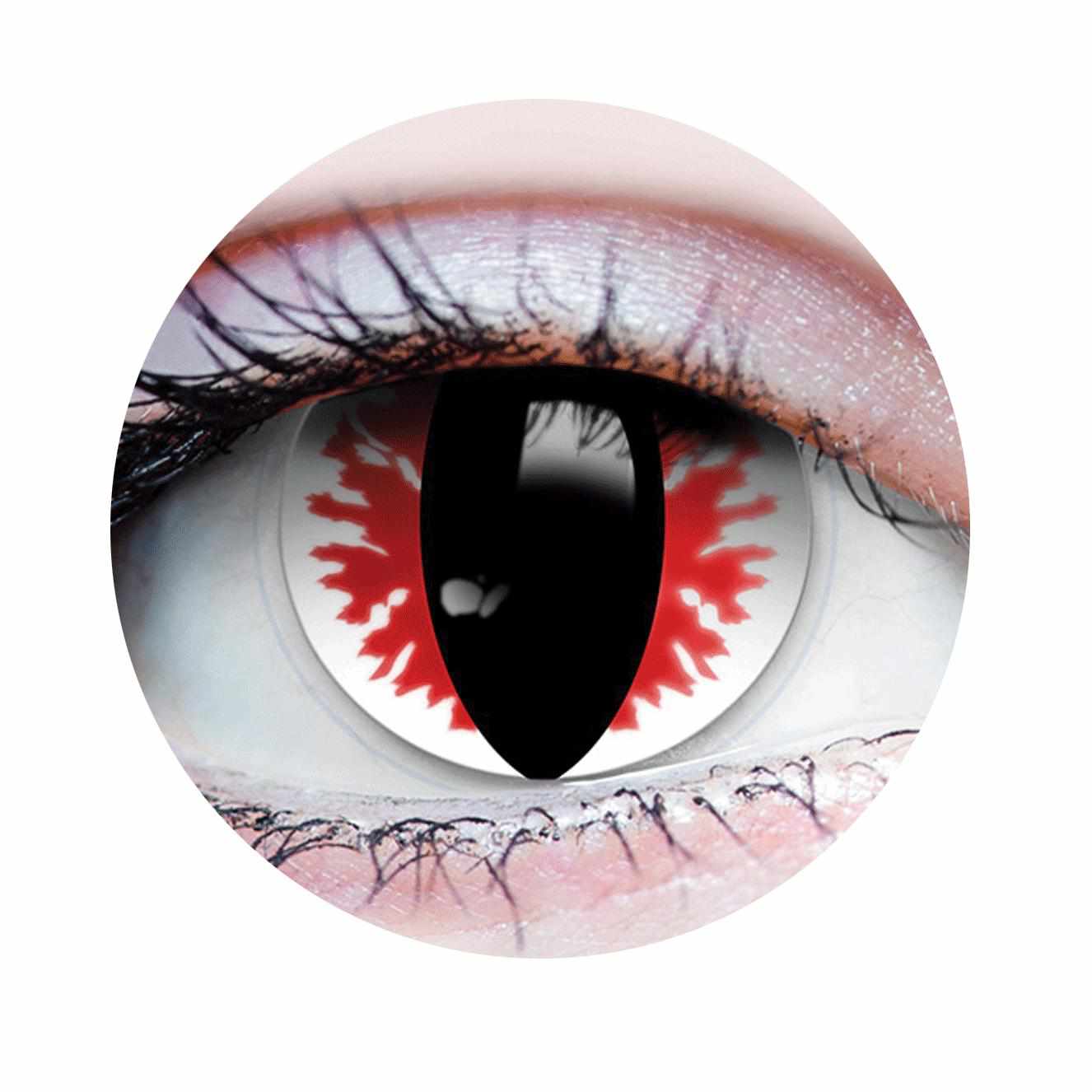 Red Cat Eye Contacts, Red Devil Contact Lenses