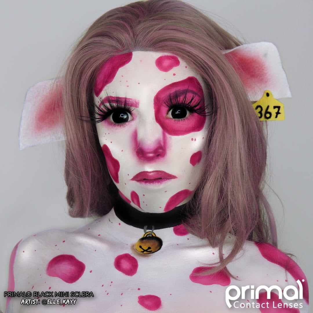 Black Colored contact lenses, Halloween Cosplay color contacts, krazy lens, fancy lens, circle lens