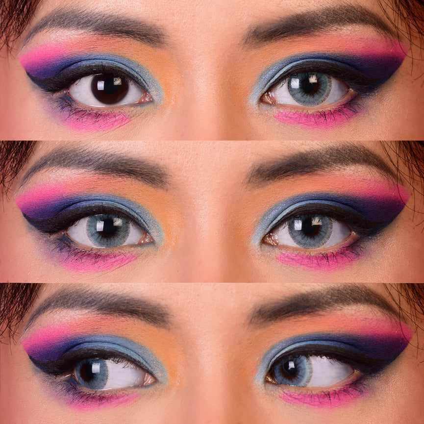 Grey Blue colored contact lenses, coloured contact lenses, color contacts, circle lens.