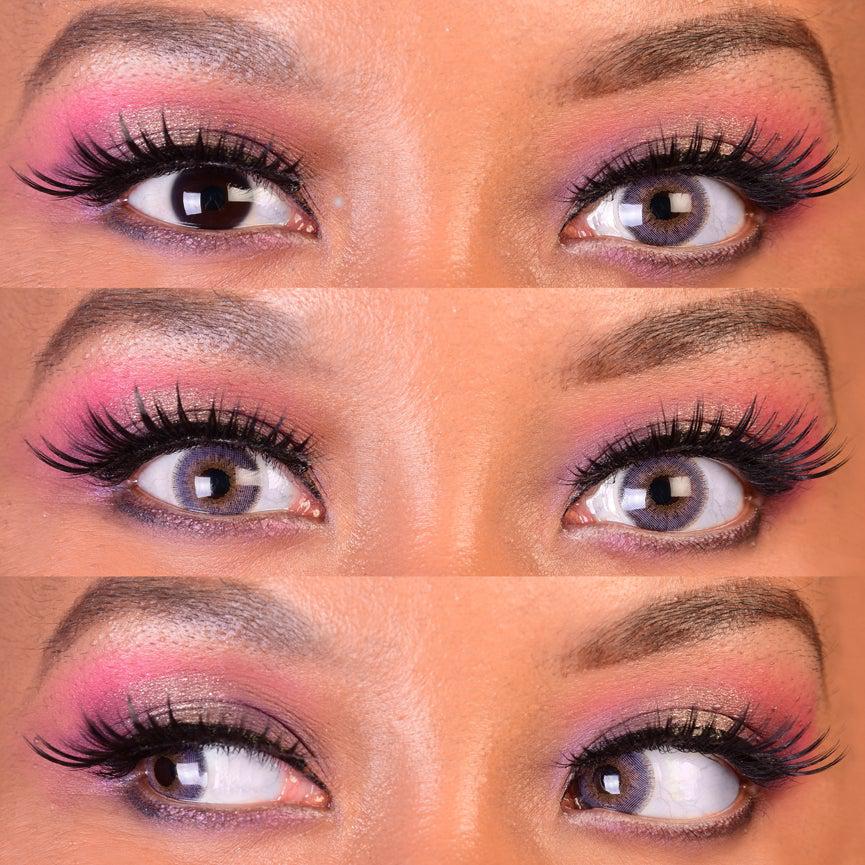 Purple colored contact lenses, coloured contact lenses, color contacts, circle lens.