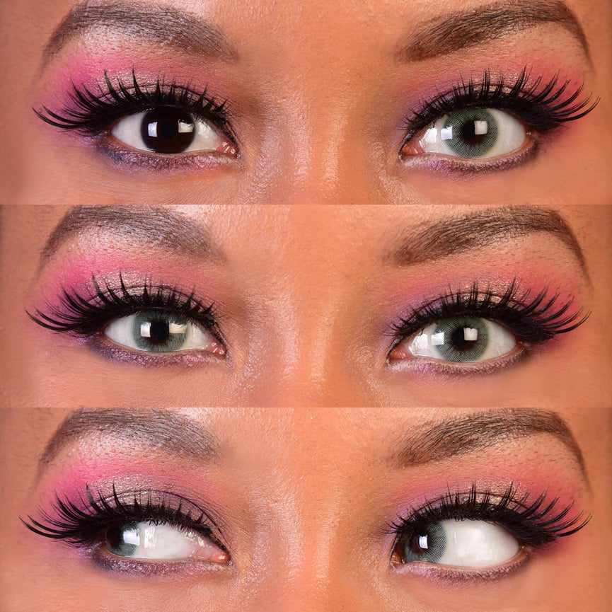 Green colored contact lenses, coloured contact lenses, color contacts, circle lens.