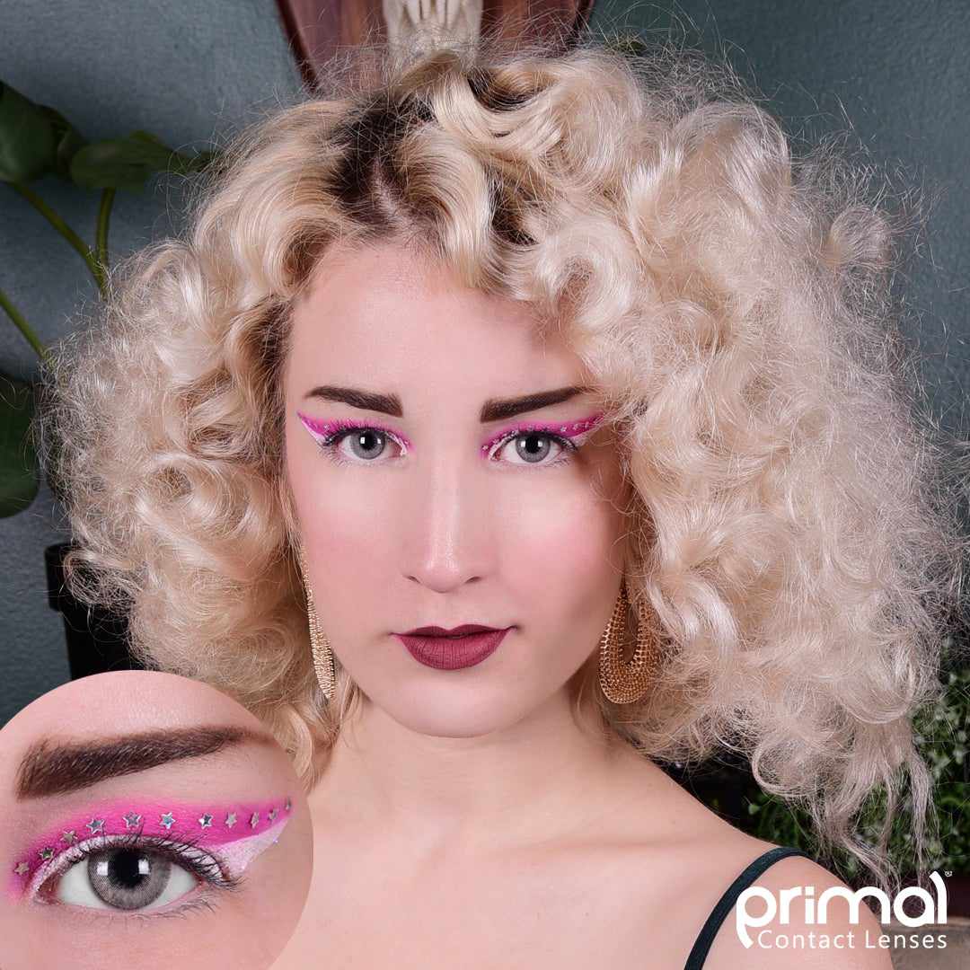 Grey colored contact lenses, coloured contact lenses, color contacts, circle lens.
