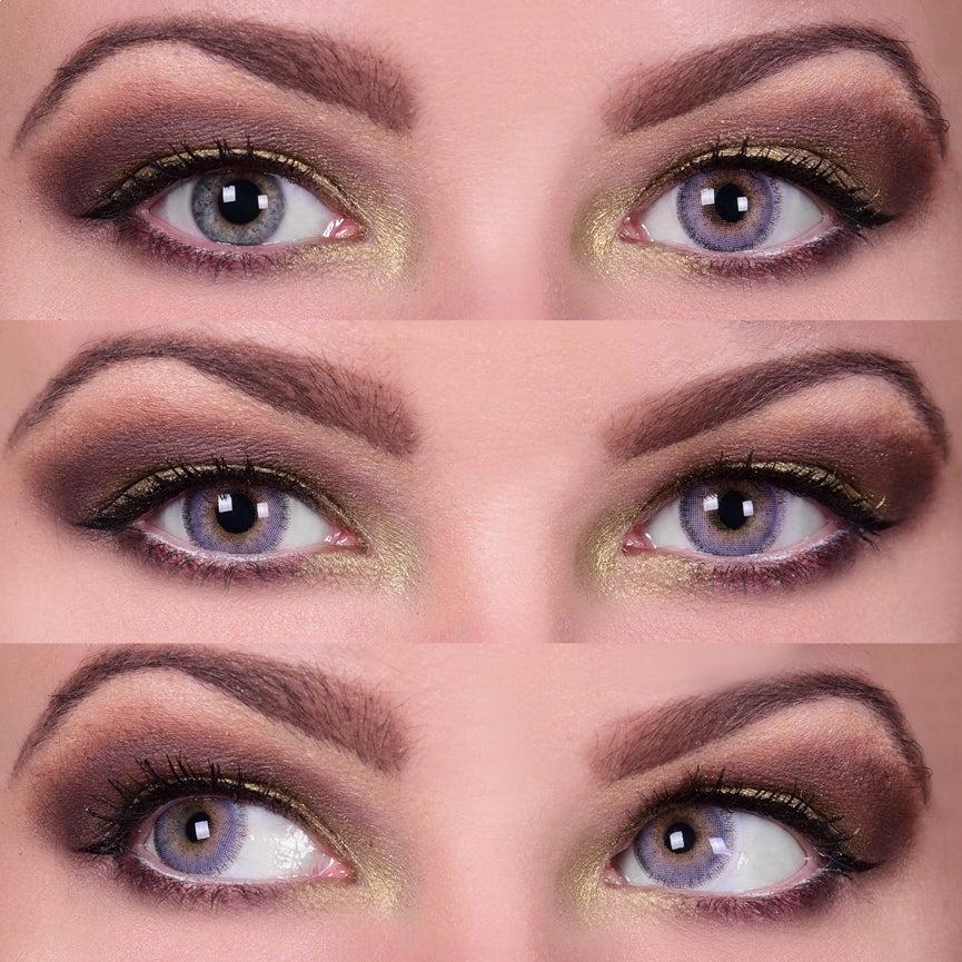 Purple colored contact lenses, coloured contact lenses, color contacts, circle lens.