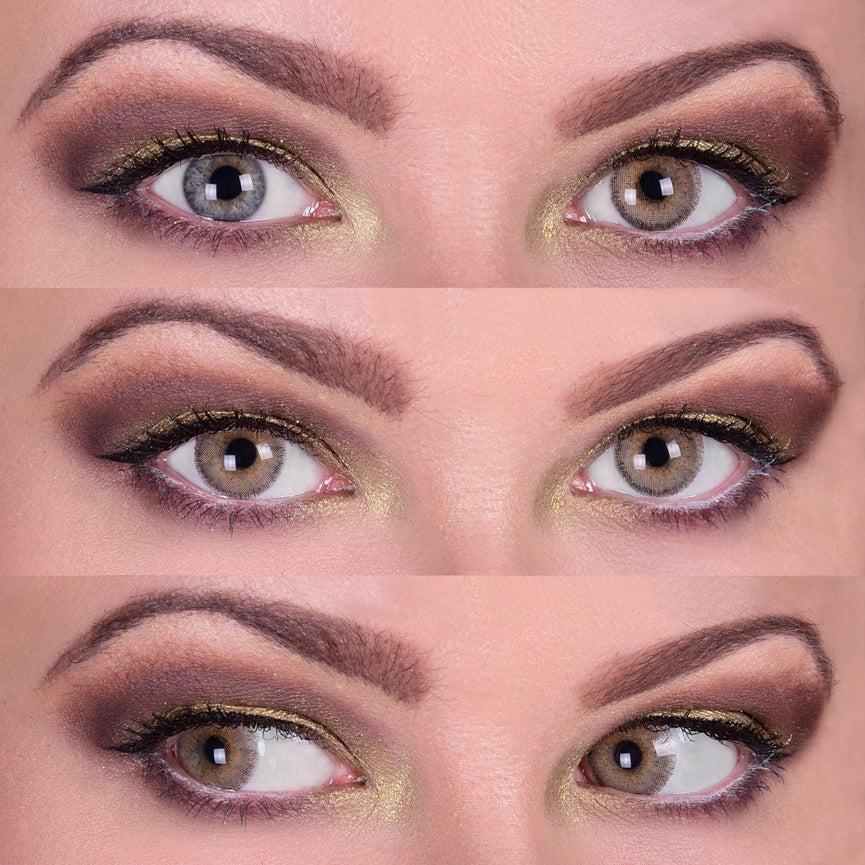 Brown colored contact lenses, coloured contact lenses, color contacts, circle lens.