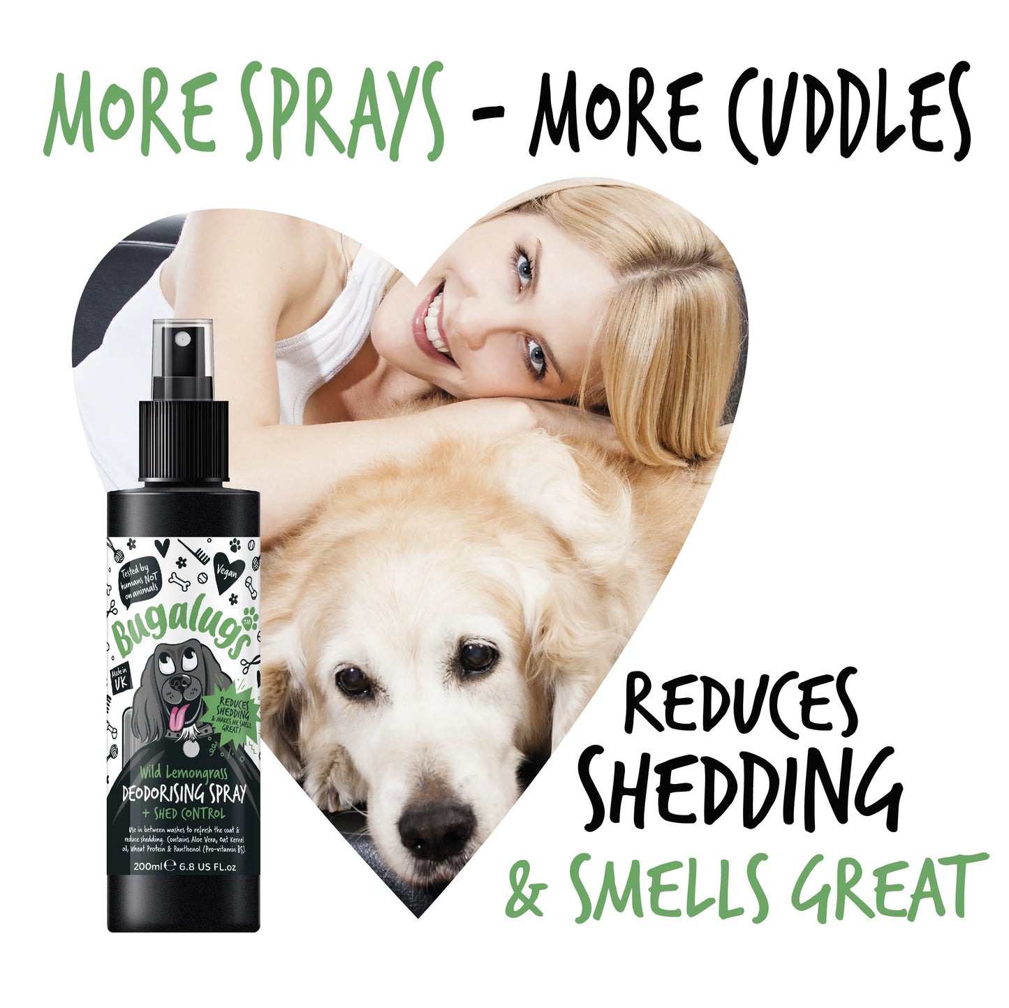 Bugalugs Shed Control Deodorising Spray 200ml
