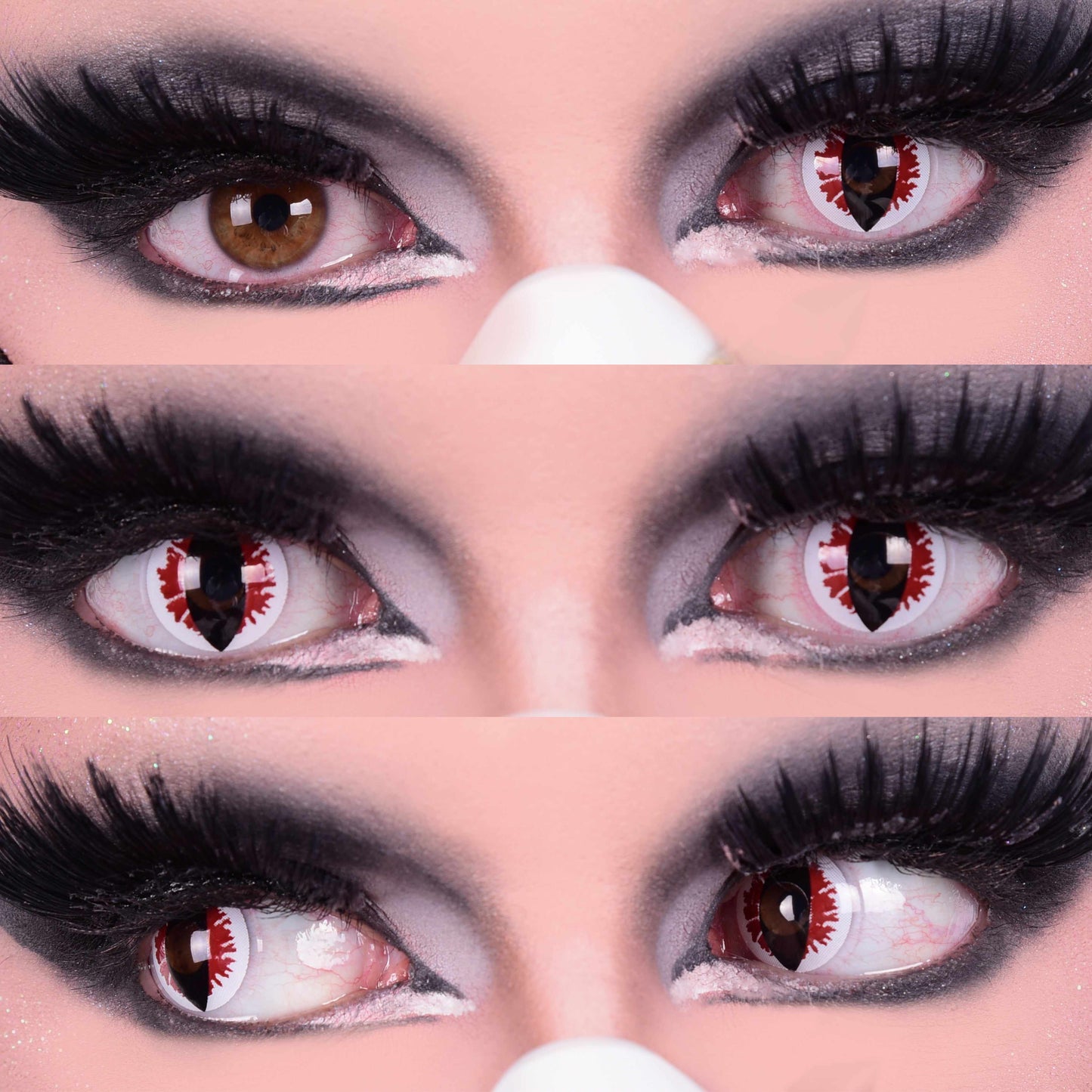 Red Cat Eye Contacts, Red Devil Contact Lenses