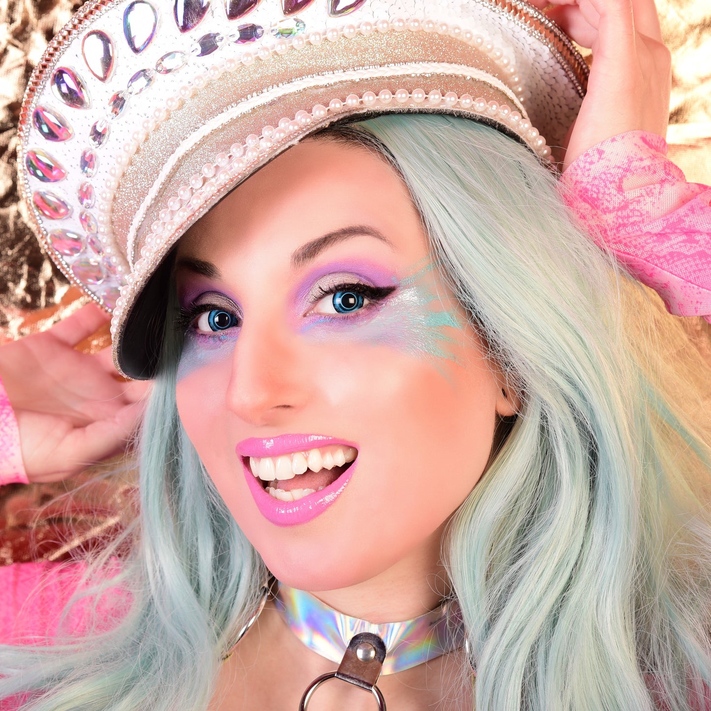 Piranha Blue Colored Contacts, Fish Eye Contact Lenses