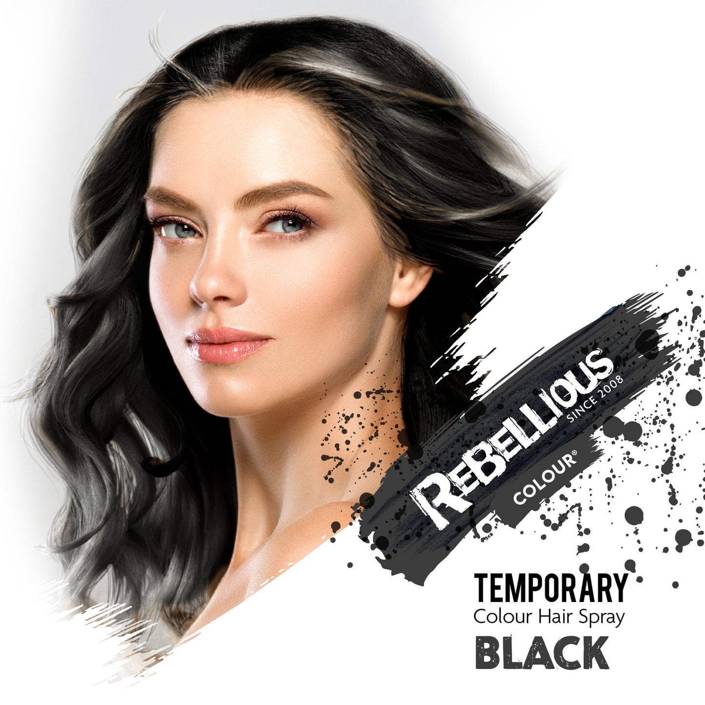 Rebellious Black Color Washable Hair Spray 125ml