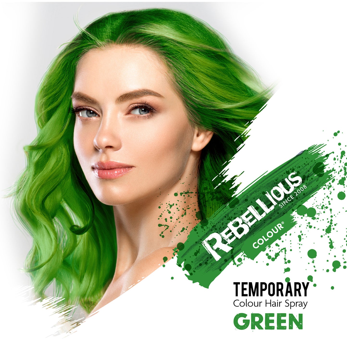 Rebellious Green Color Washable Hair Spray 125ml