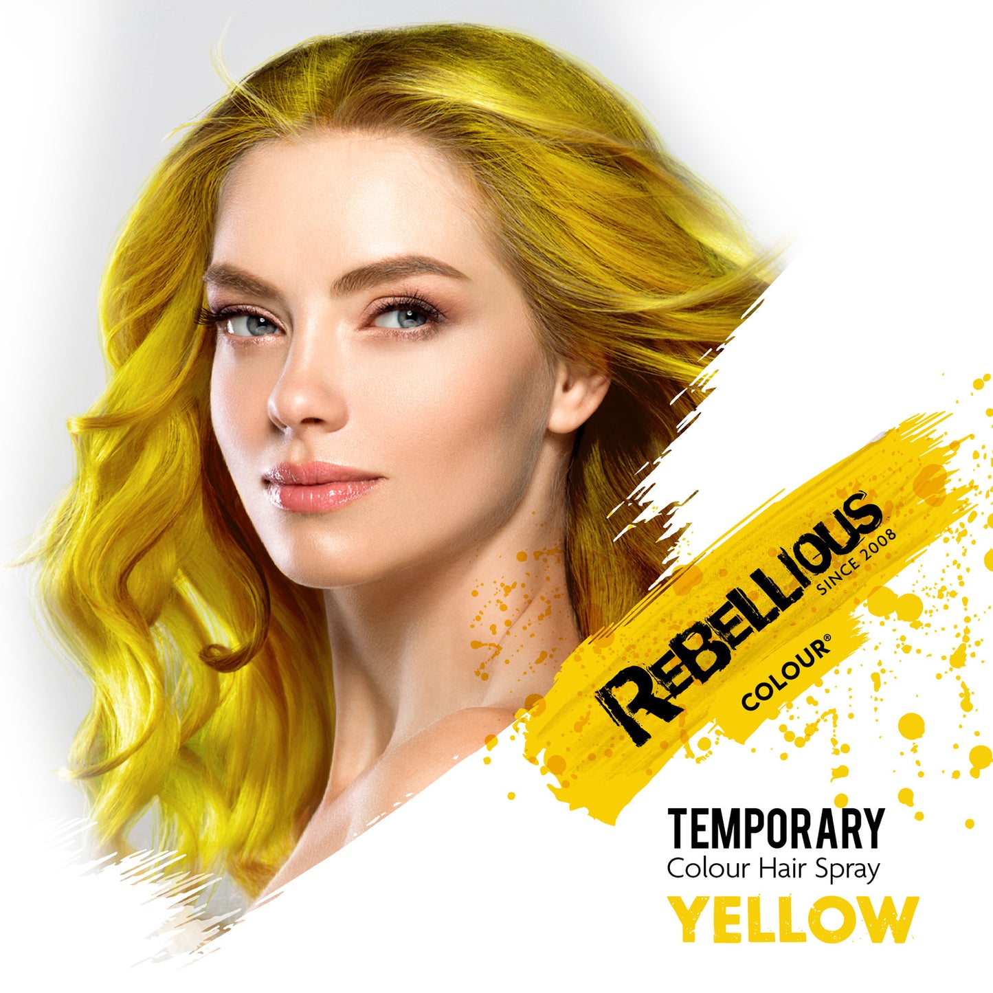 Rebellious Yellow Color Washable Hair Spray 125ml