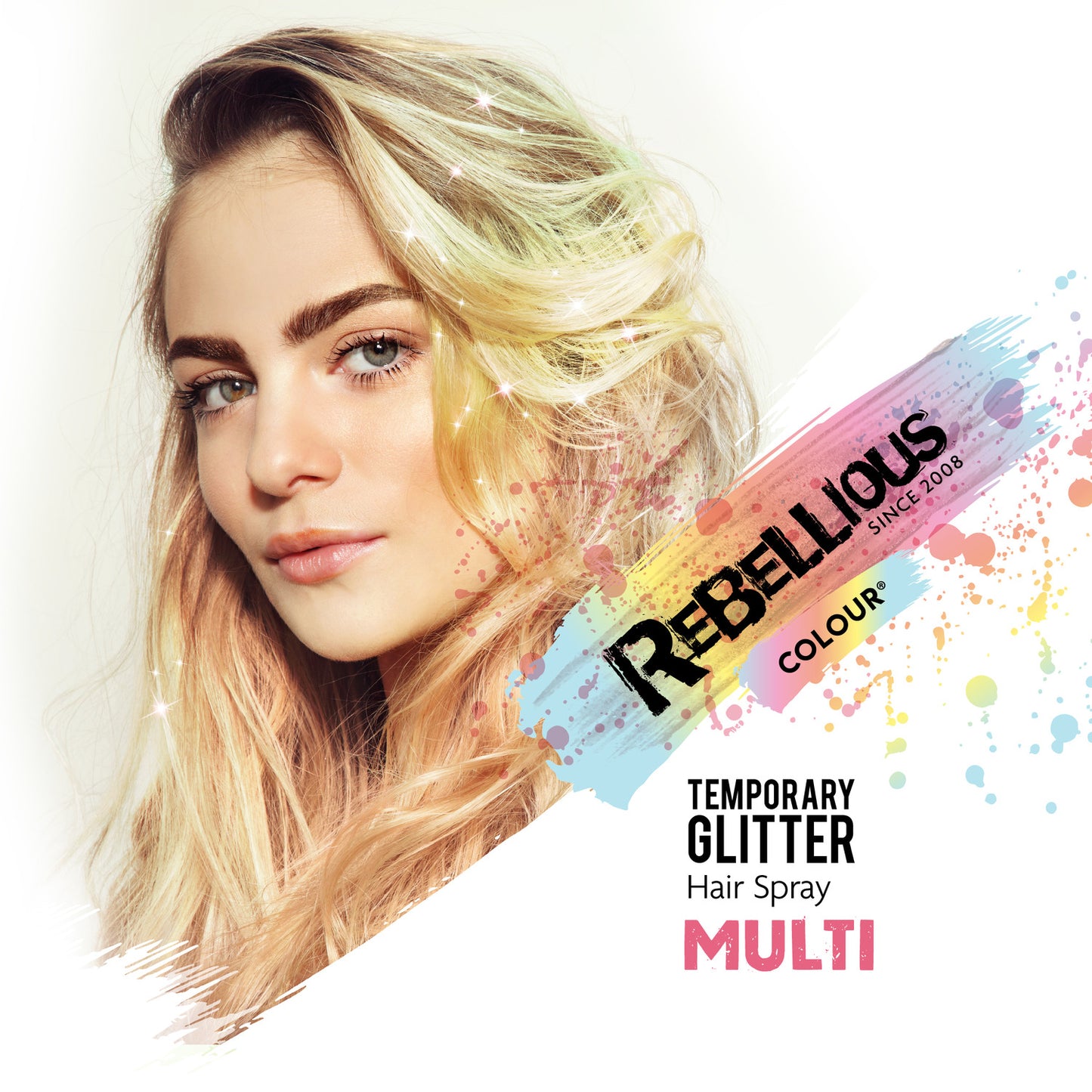 Rebellious Colour Multi Mix Glitter Hair Spray 125ml