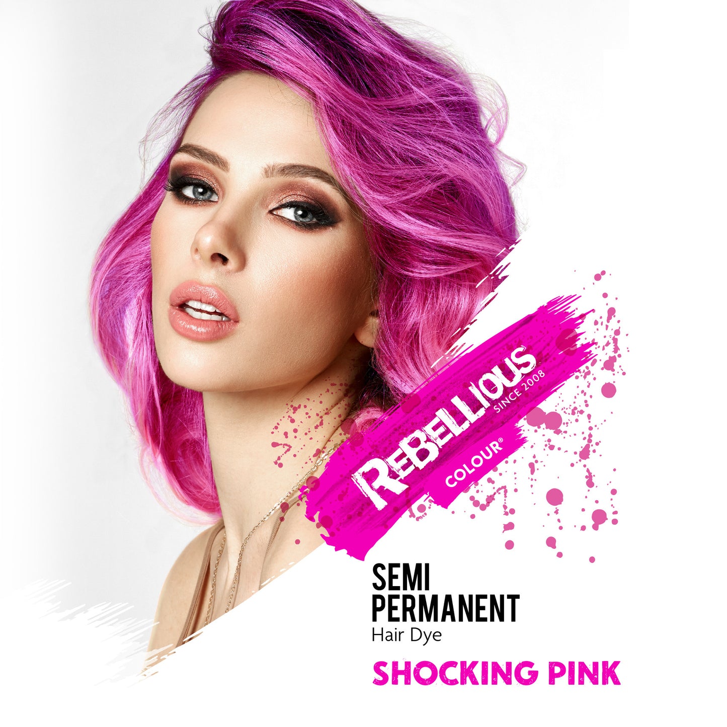 Rebellious Shocking Pink Semi-Permanent Hair Dye 100ml