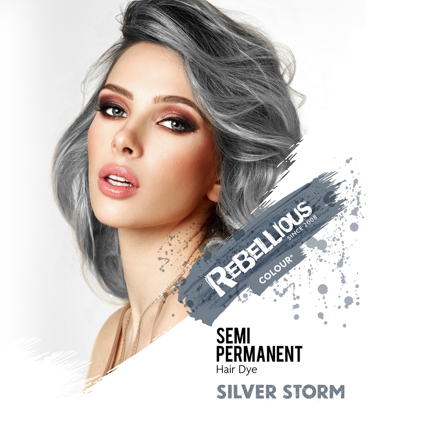 Rebellious Silver Storm Semi-Permanent Hair Dye 100ml