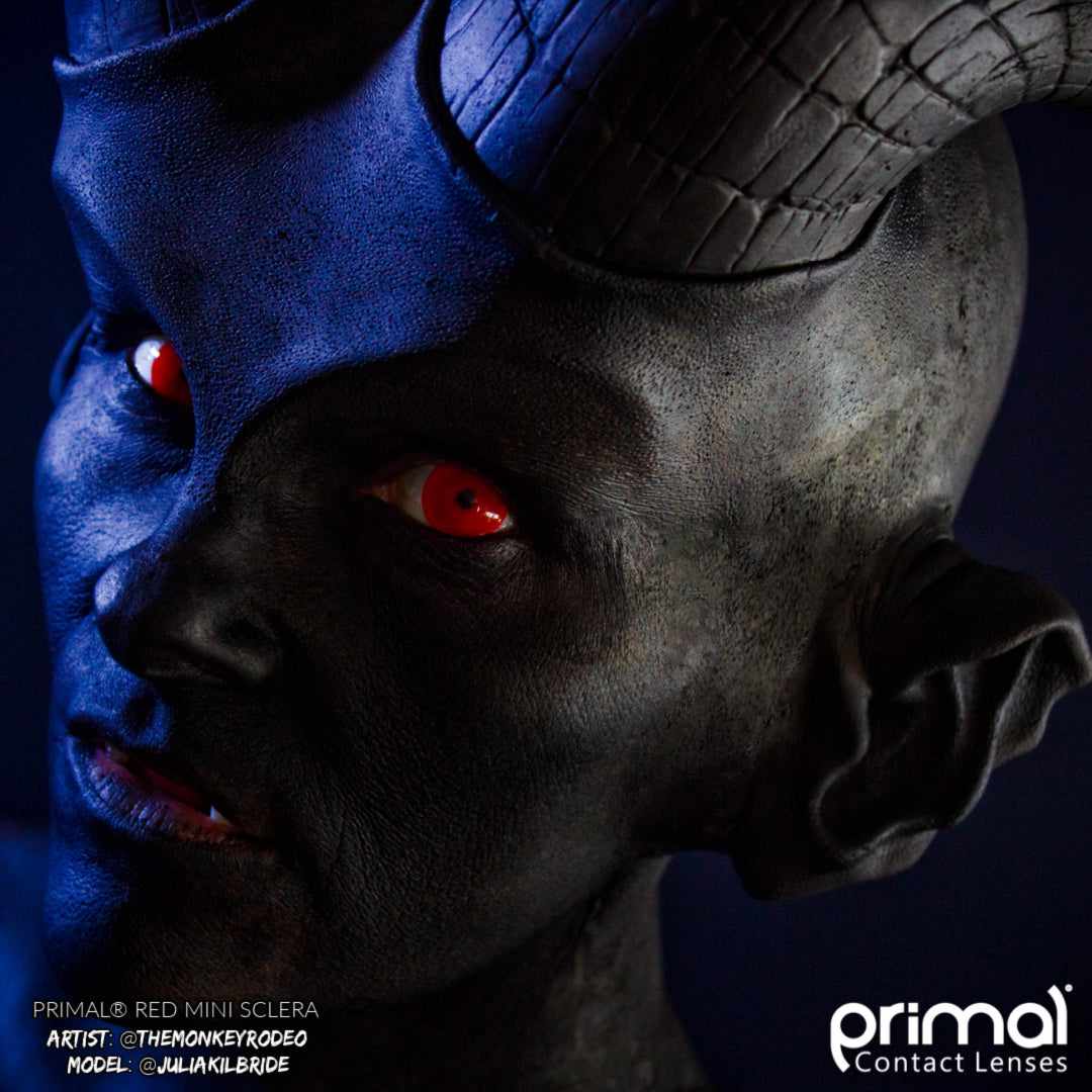 Red Sclera Contacts, Red Mini Sclera Contacts