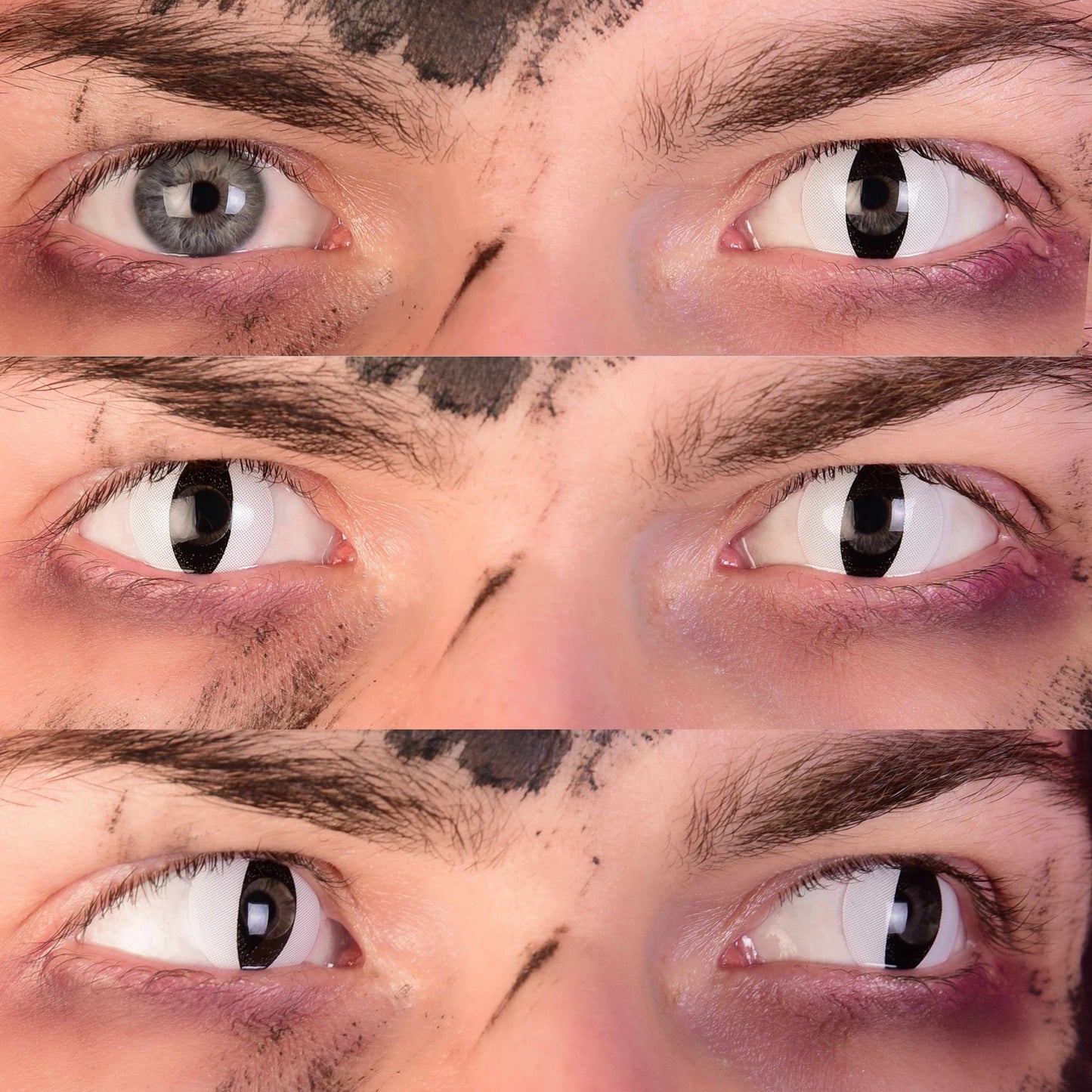 White Snake Eye Contact Lenses, White Cat Eye Contacts