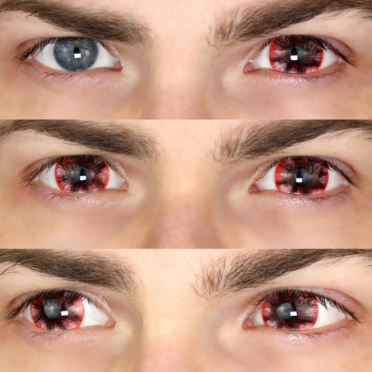 PRIMAL ® Doom - Red, Black, White Colored Contact Lenses