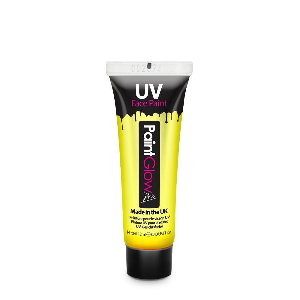 PaintGlow UV Face & Body Paint Yellow 12ml
