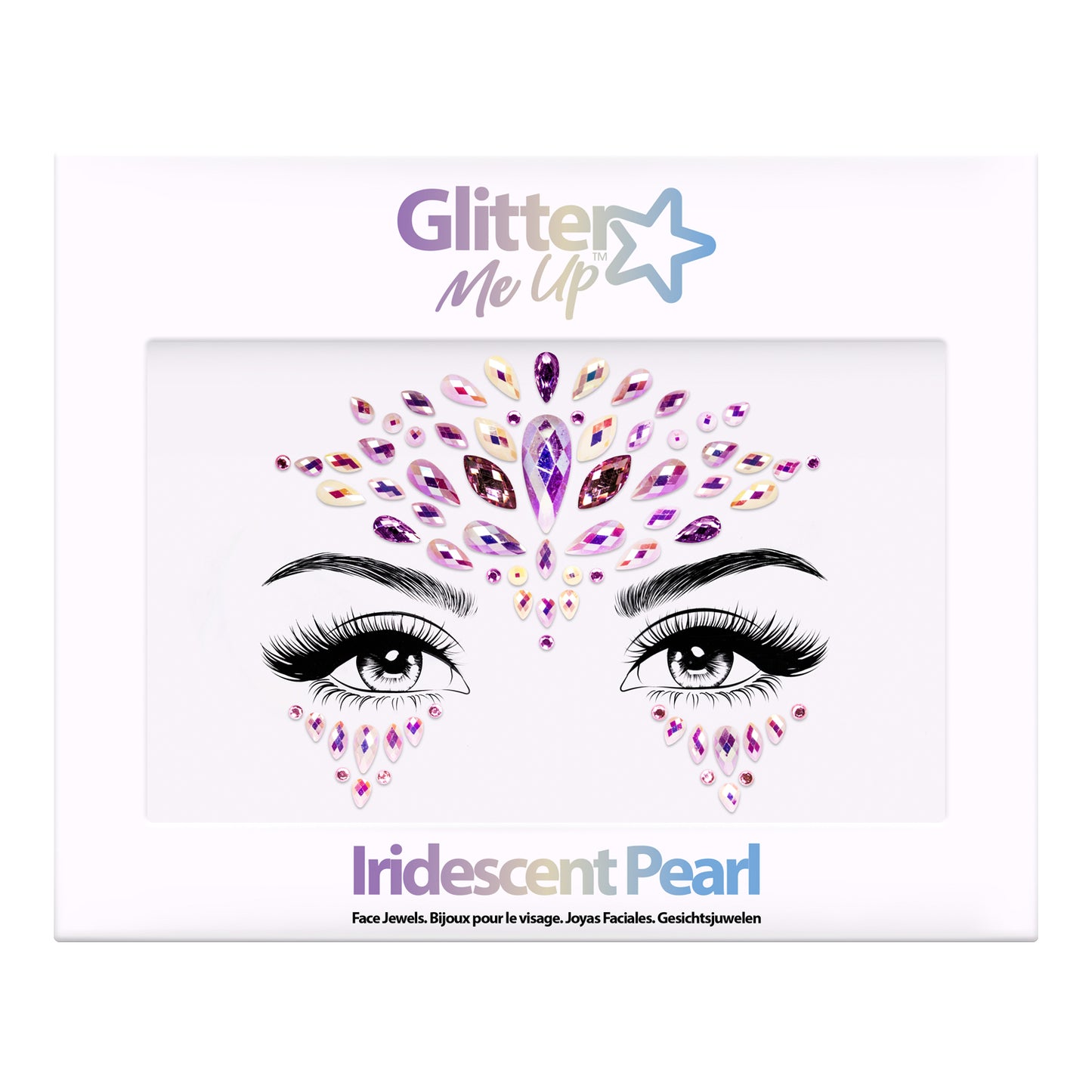 Glitter Me Up Face Jewels Iridescent Pearl