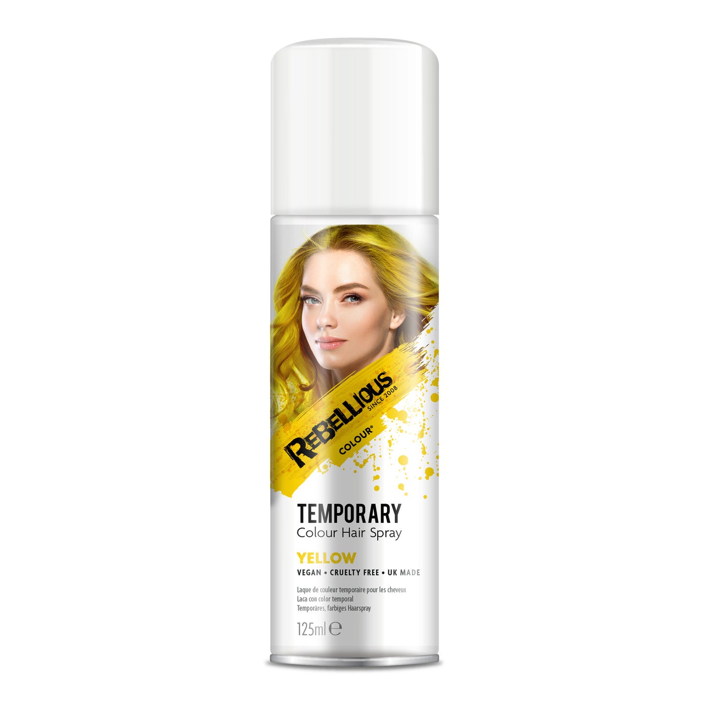 Rebellious Yellow Color Washable Hair Spray 125ml