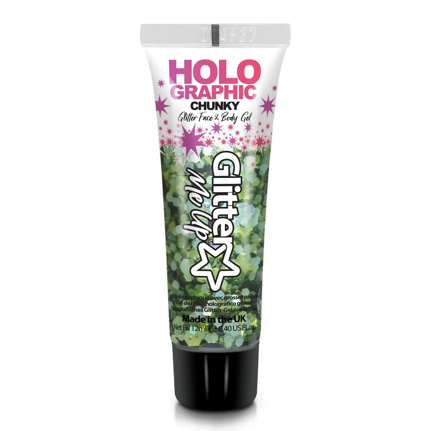 Glitter Me Up Holographic Chunky Glitter Gel Green Envy 12ml