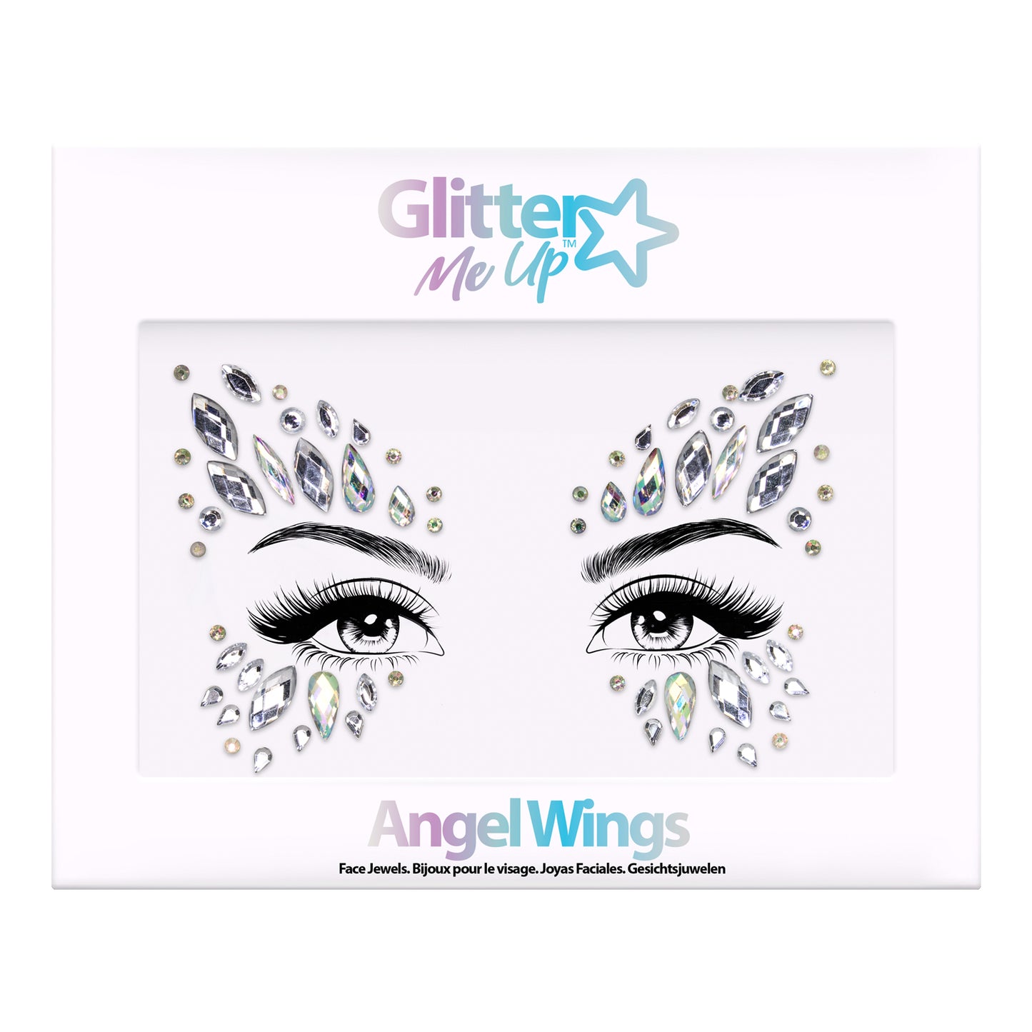 Glitter Me Up Face Jewels Angel Wings