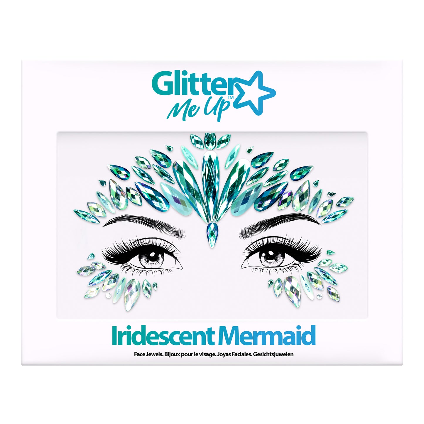 Glitter Me Up Face Jewels Iridescent Mermaid
