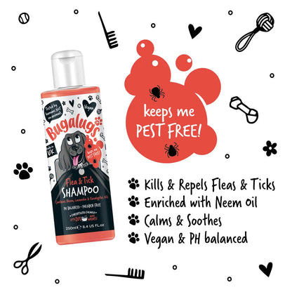 Bugalugs Flea & Tick Dog Shampoo 250ml