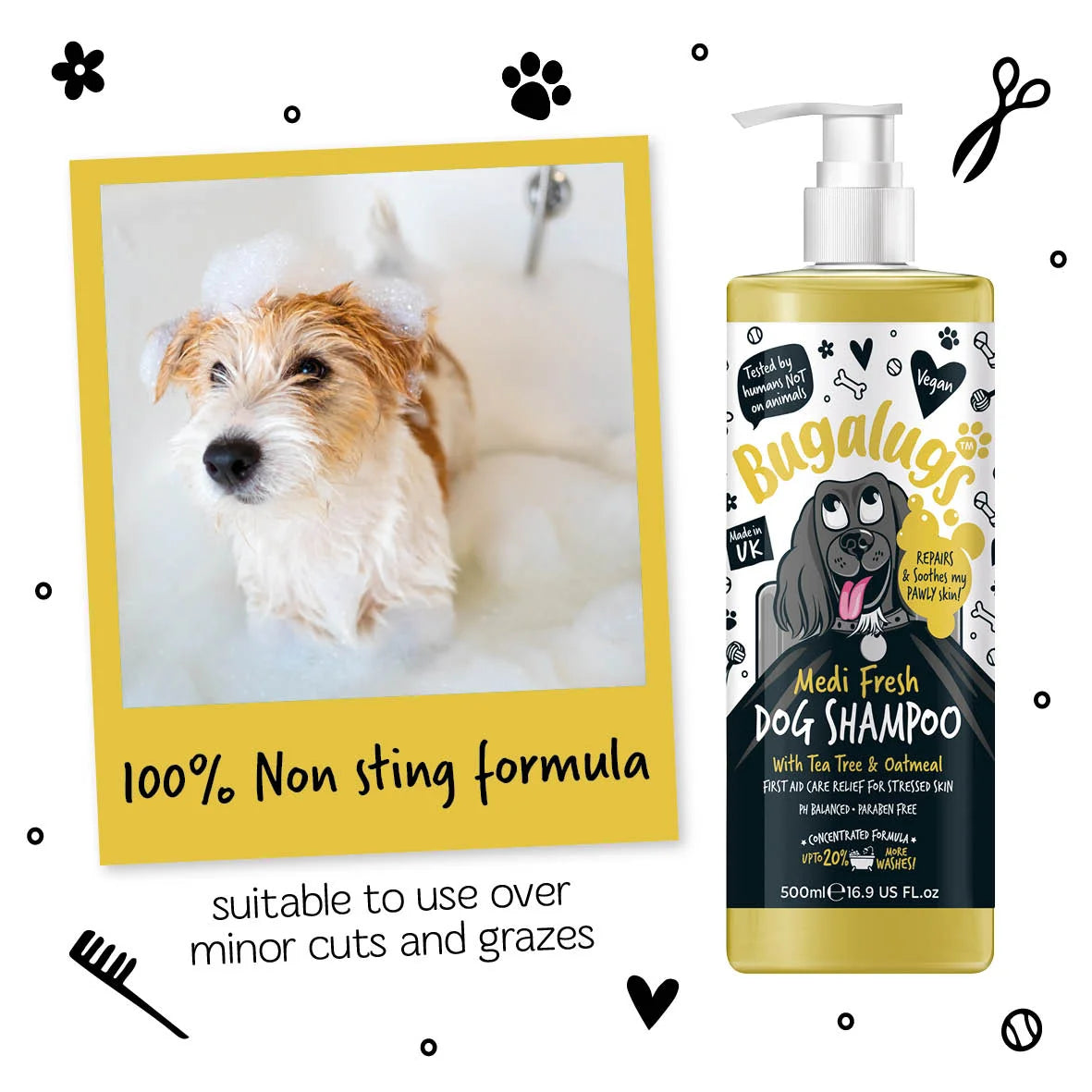 Bugalugs Medi Fresh Dog Shampoo 500ml