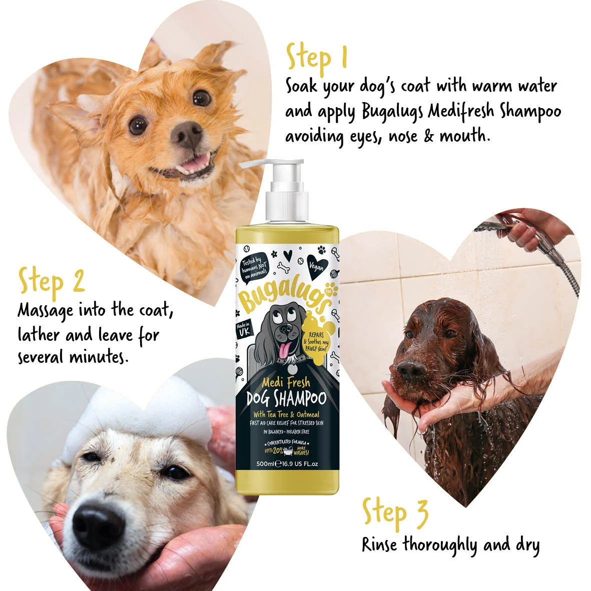 Bugalugs Medi Fresh Dog Shampoo 500ml