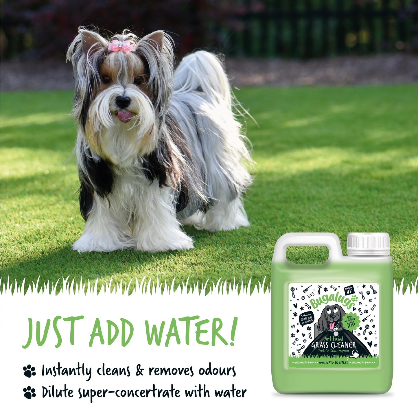 Bugalugs Artificial Grass Cleaner (Cut Grass Fragrance) 1 Litre