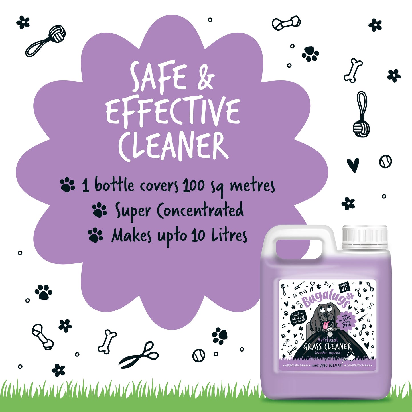 Bugalugs Artificial Grass Cleaner (Lavender Fragrance) 1 Litre
