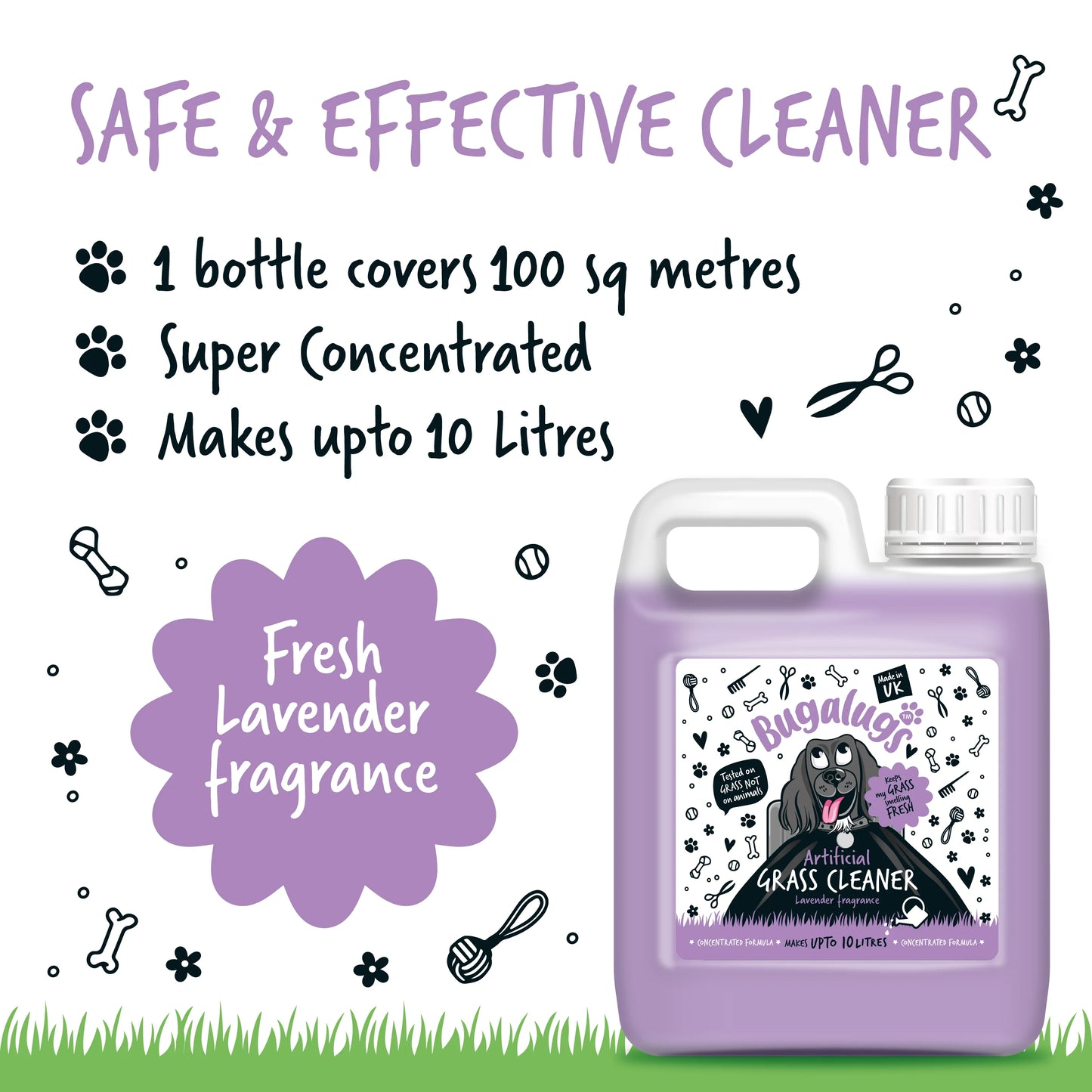 Bugalugs Artificial Grass Cleaner (Lavender Fragrance) 1 Litre
