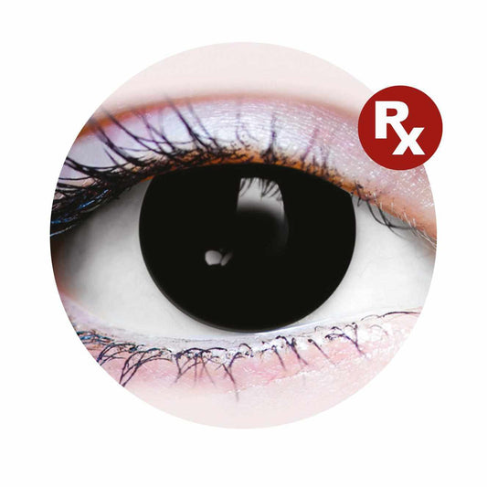 Black Colored contact lenses, Halloween Cosplay, color contacts, krazy lens, fancy lens, circle lens.