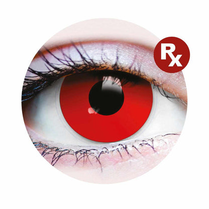 Red Colored contact lenses, Halloween Cosplay, color contacts, krazy lens, fancy lens, circle lens.