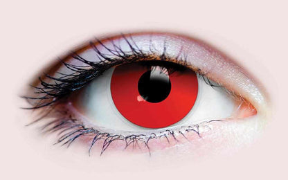 Red Colored contact lenses, Halloween Cosplay, color contacts, krazy lens, fancy lens, circle lens.