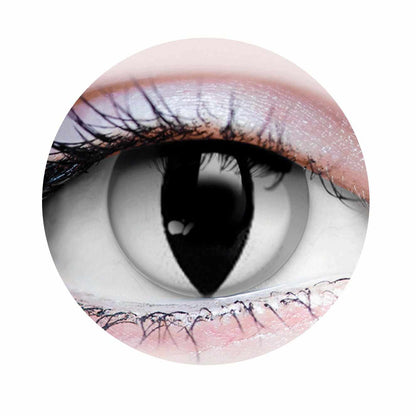 White Snake Eye Contact Lenses, White Cat Eye Contacts