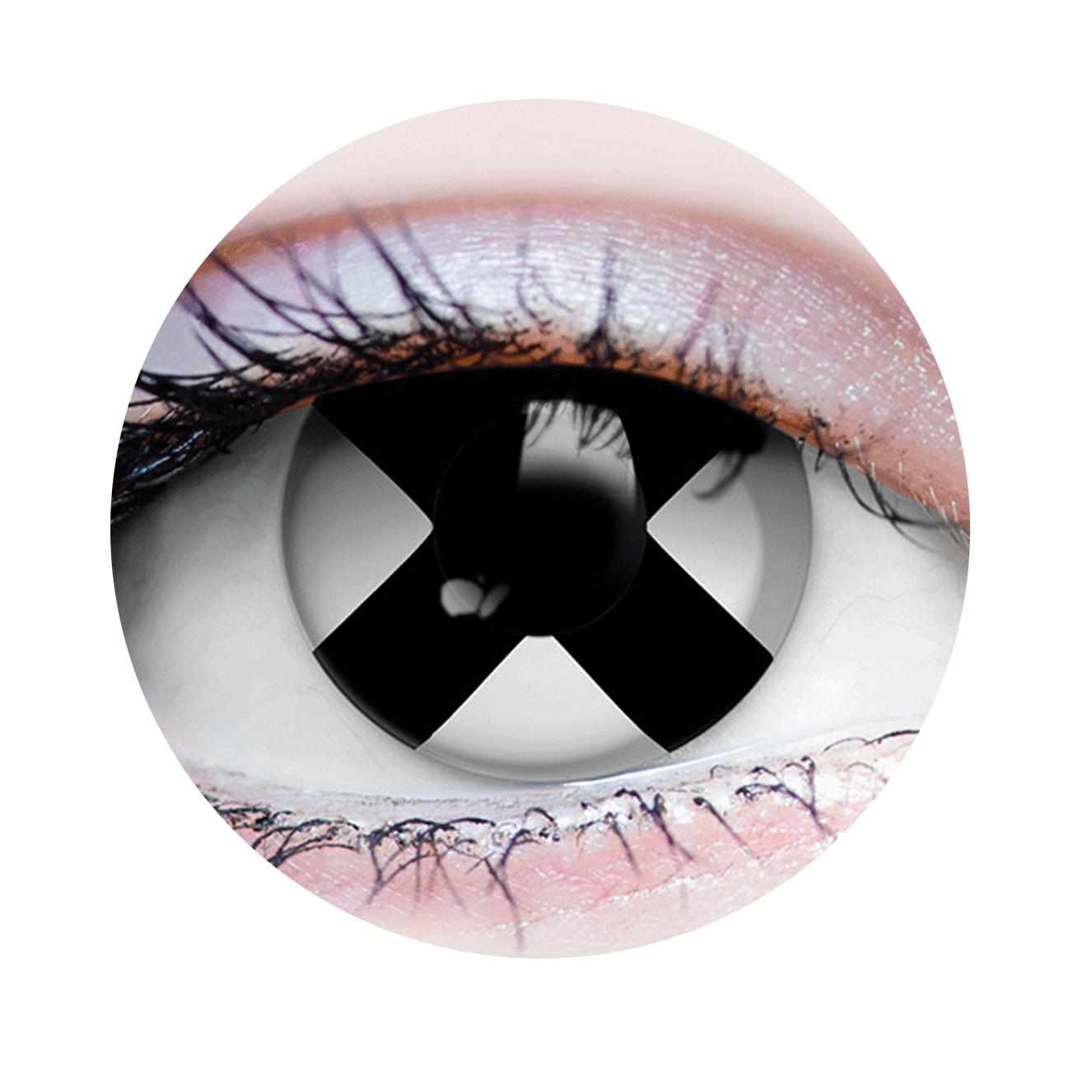 Black Cross Contact Lenses, Black X Contact Lenses