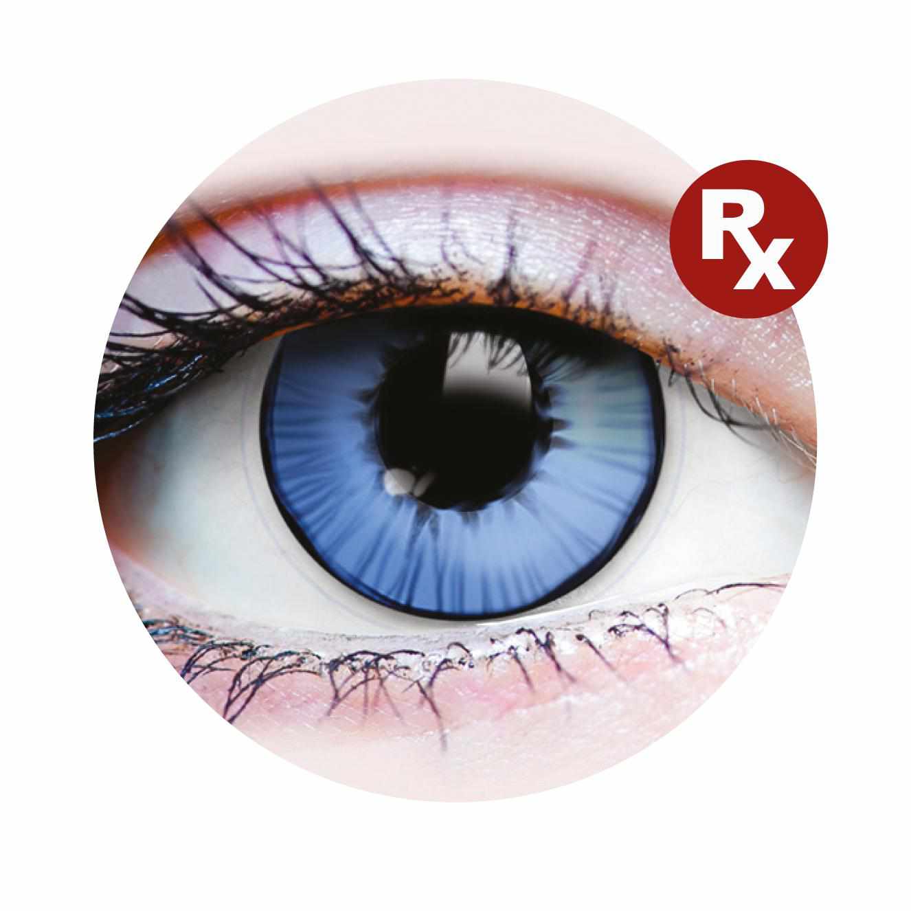 Blue Colored contact lenses, Halloween Cosplay, color contacts, krazy lens, fancy lens, circle lens.