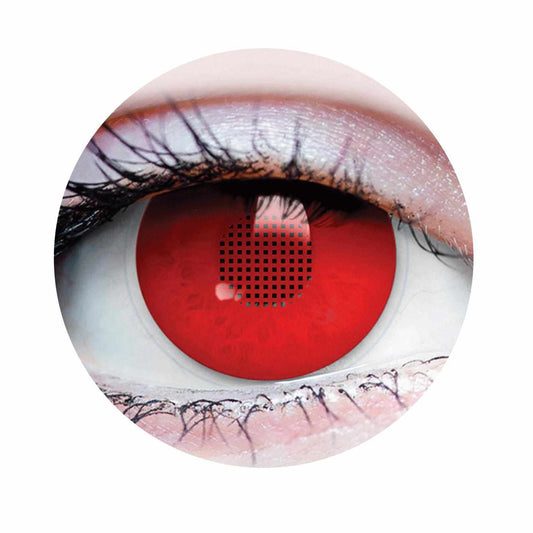 Red Blind Contact Lenses, Red Mesh Contact Lenses