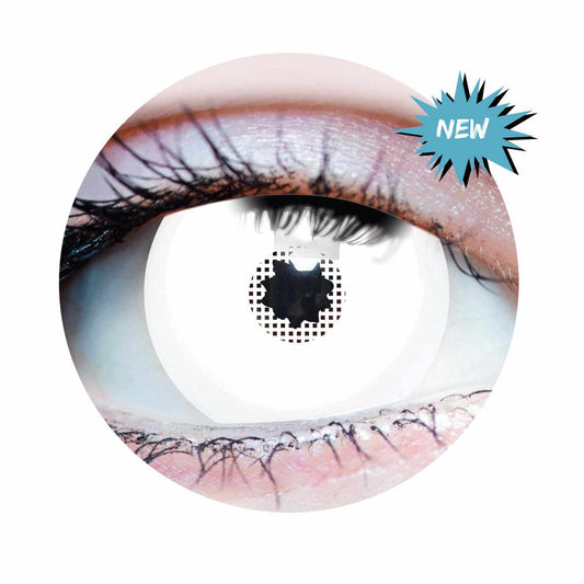 White Sclera Contact Lenses, White Mini Sclera Contact Lenses