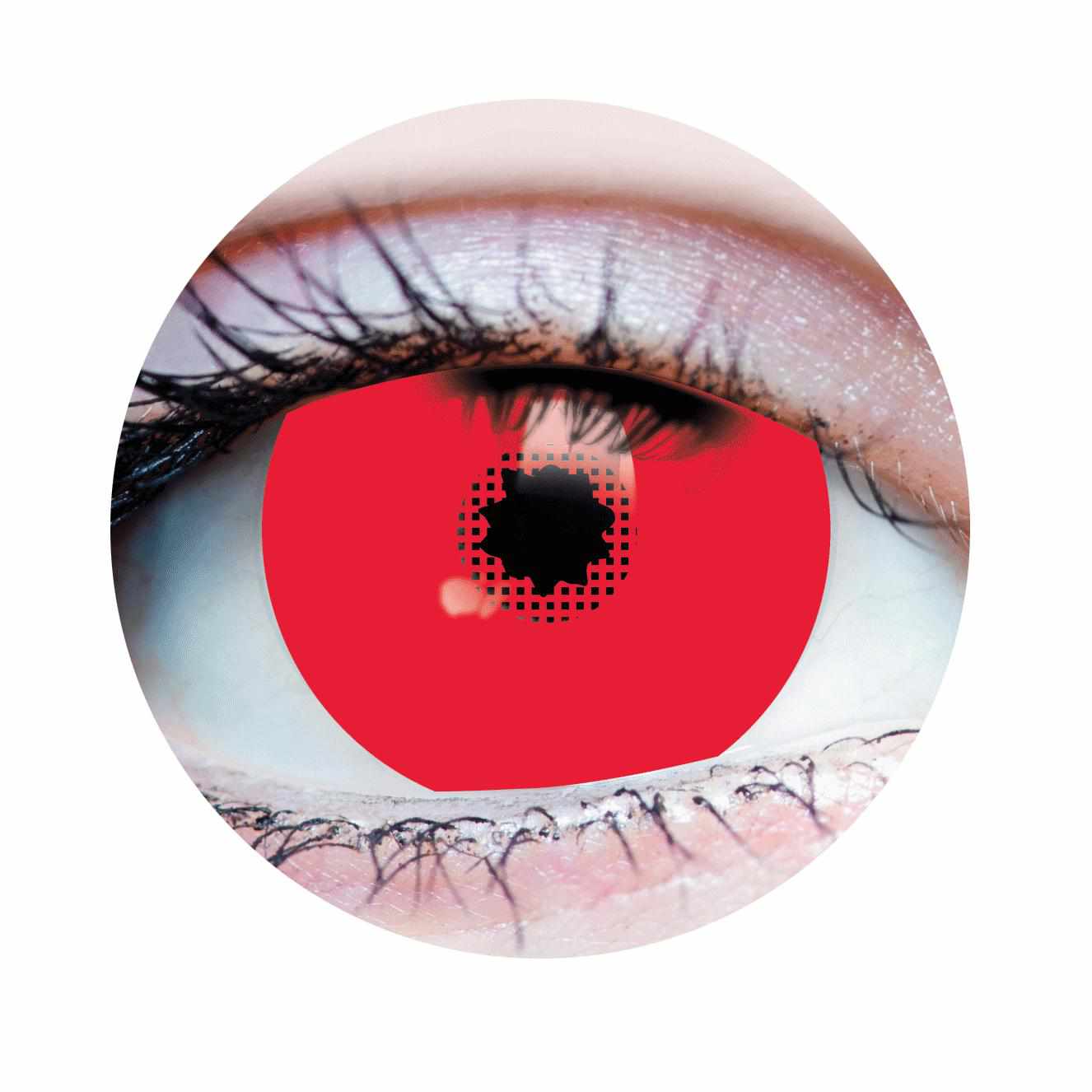 Red Sclera Contacts, Red Mini Sclera Contacts