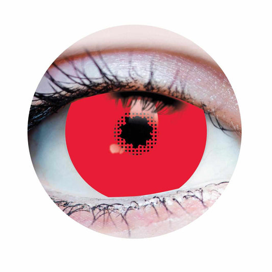 Red Sclera Contacts, Red Mini Sclera Contacts