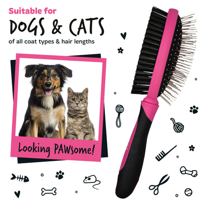 Bugalugs Pet 2 IN 1 Brush for Dogs & Cats