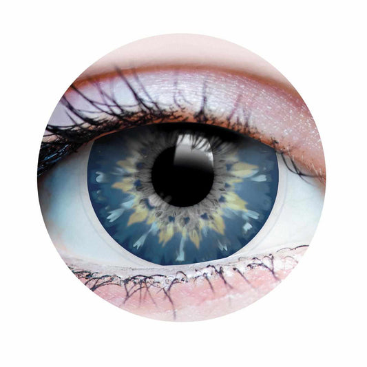Blue colored contact lenses, coloured contact lenses, color contacts, circle lens.