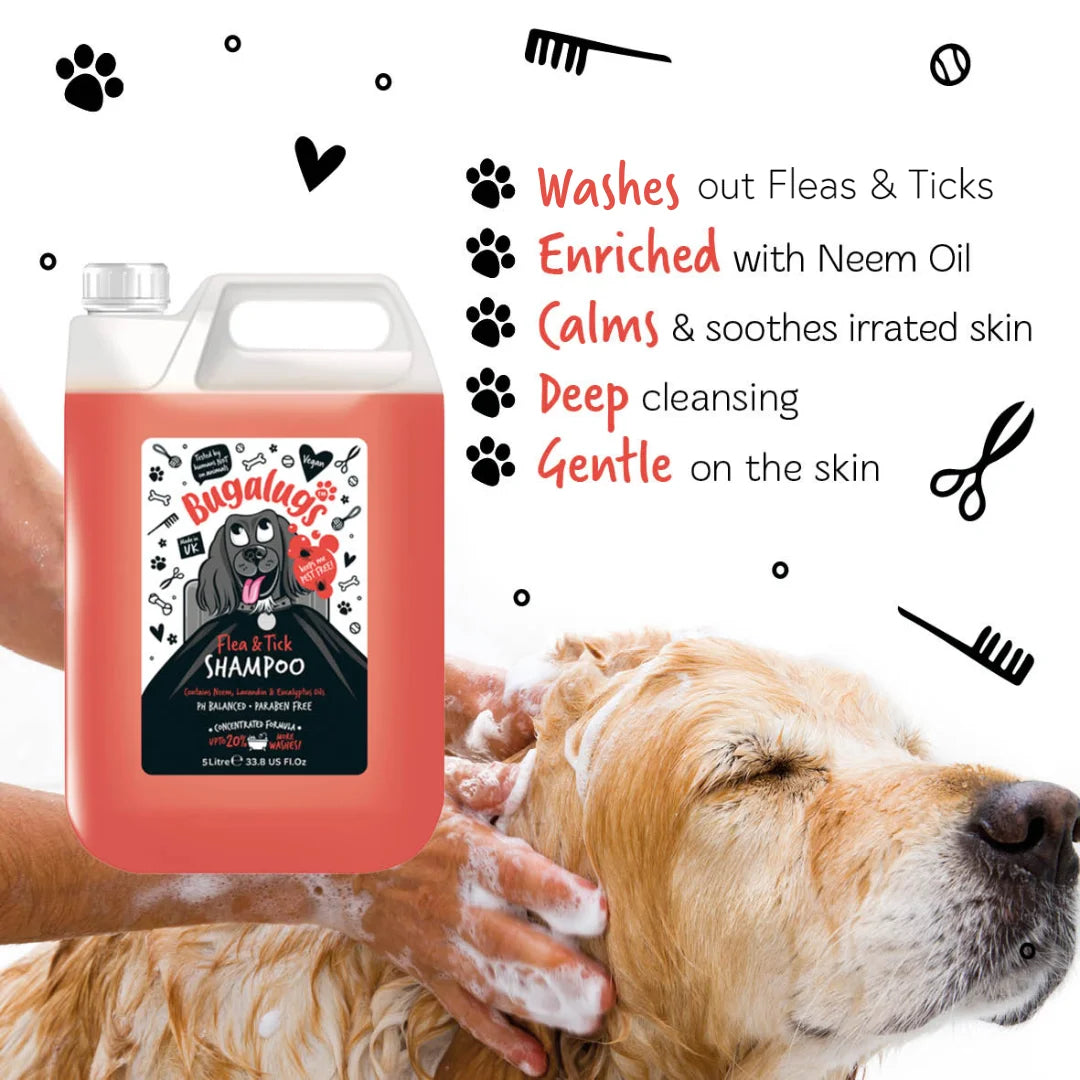 Bugalugs Flea & Tick Dog Shampoo 5 Litre