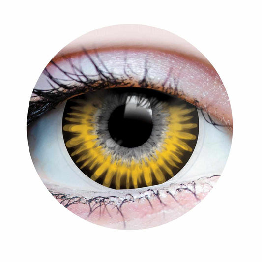 Yellow colored contact lenses, coloured contact lenses, color contacts, circle lens.