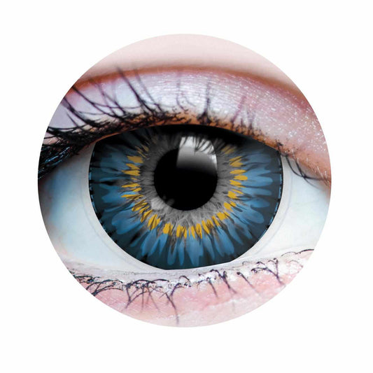 Blue colored contact lenses, coloured contact lenses, color contacts, circle lens.