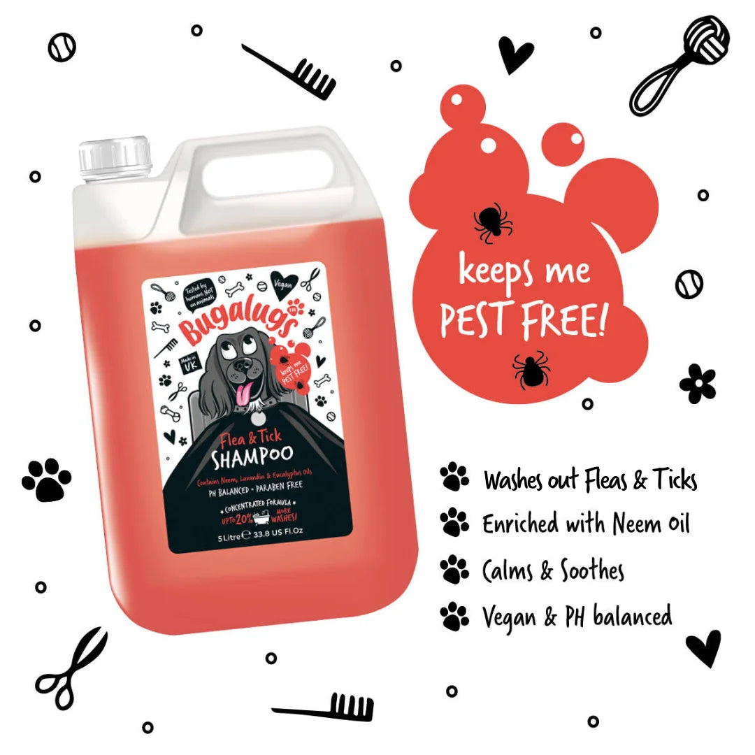 Bugalugs Flea & Tick Dog Shampoo 5 Litre