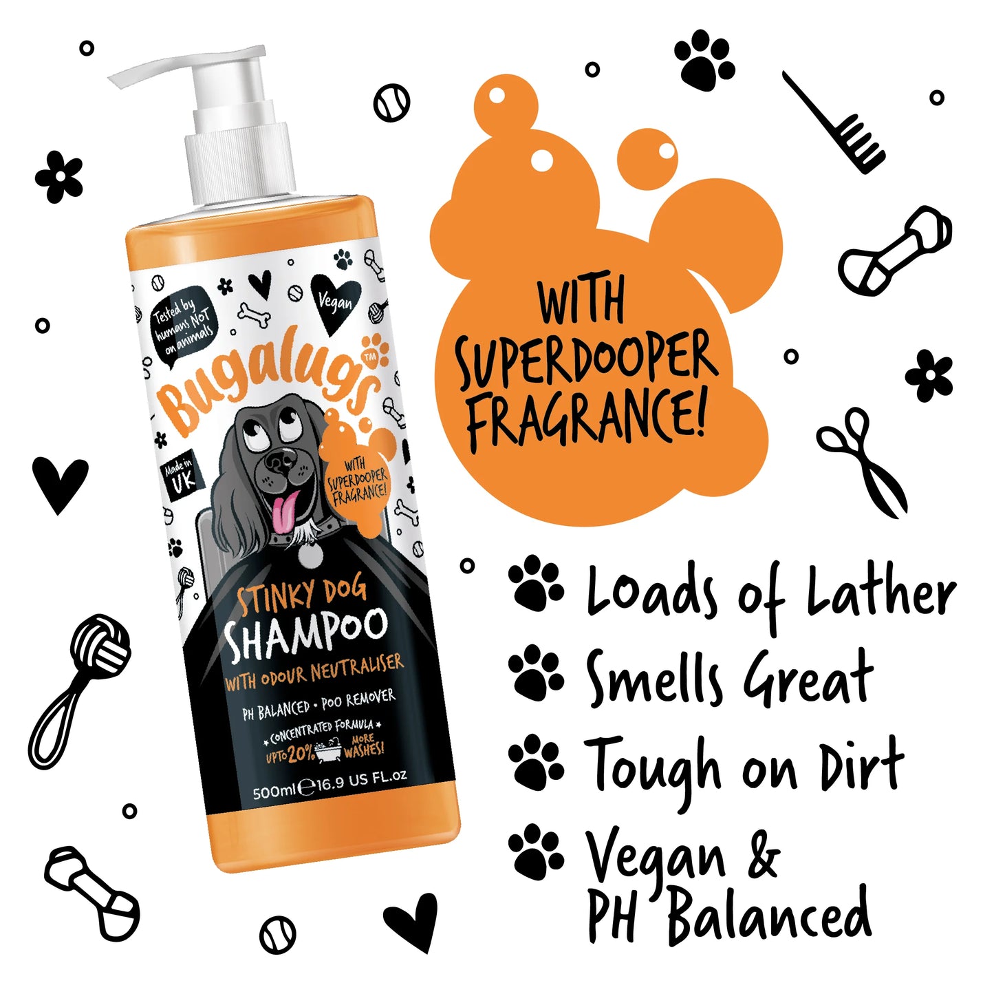 Bugalugs Stinky Dog Shampoo Odour Control 500ml