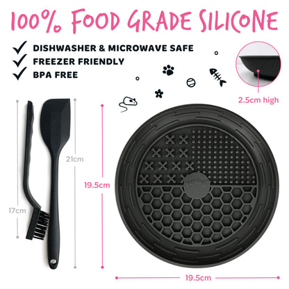 Bugalugs Lick Bowl for Dogs & Cats (Black)
